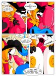  animal_genitalia animal_penis anthro ball_fondling balls big_breasts breasts canine_penis clothing comic delphox dialogue english_text eye_patch eyewear female fondling genitals hat headgear headwear hi_res huge_breasts kissing knot licking lucario male male/female nintendo nipples oral patting penile penis penis_kissing penis_lick pok&eacute;mon pok&eacute;mon_(species) ponporio_(artist) sex text tongue tongue_out video_games wizard_hat 