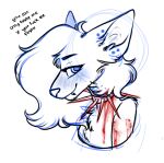  ambiguous_gender bite bite_mark blood bodily_fluids canid canine collar female gore mammal piercing solo thirstbbawoo 