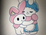  absurd_res apron black_eyes clothed clothing duo embrace female flower fully_clothed fully_clothed_female hat headgear headwear hi_res hood hug kirby_jealousy lagomorph leporid mammal my_melody my_melody&#039;s_mother onegai_my_melody plant rabbit round_nose sanrio white_body 