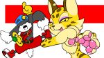  anthro chizi clawroline duo felid female hi_res hybrid kirby_(series) kirby_and_the_forgotten_land klonoa klonoa_(series) leopard male male/female mammal nintendo pantherine pawpads video_games 