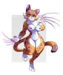  2021 2022 absurd_res anthro areola breasts chest_tuft clawroline claws felid genitals half-closed_eyes hi_res kirby_and_the_forgotten_land leopard long_claws looking_at_viewer mammal narrowed_eyes nintendo nipples pantherine purple_eyes pussy solo tuft video_games yellow_sclera zinnick 