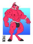  2021 abs absurd_res animate_inanimate anthro arm_wraps barazoku biceps big_bulge big_muscles blue_background border breath bulge camelid clothing epic_games eyebrows fortnite head_wraps hi_res hooves huge_muscles jockstrap living_pi&ntilde;ata llama lt._john_llama male mammal memphis_tigre muscular muscular_anthro muscular_male navel neck_wraps nipples obliques pecs pi&ntilde;ata scar simple_background solo standing underwear video_games watermark white_border wraps 