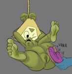  arms_tied bound breasts cartoon_network dildo dildo_vibrator duo feet female foot_fetish foot_focus genitals green_body green_skin maskedcube peridot_(steven_universe) pussy sex_toy small_breasts soles solo_focus spread_legs spreading steven_universe vibrator 