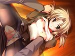  blonde_hair censored mashiro_botan panties panties_aside pantyhose penetration sex shiraishi_yukana twintails underwear 