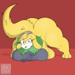  anthro bent_over big_breasts big_butt breasts butt chinchilla chinchillid female hi_res huge_butt mammal mklancer00 nude pose rodent slightly_chubby solo thick_thighs thunderbolt_the_chinchilla 