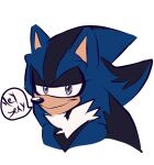  anthro apex_the_hedgehog blue_body blue_fur chest_tuft dark_blue_fur eulipotyphlan fan_character fur grey_eyes hedgehog hi_res humor male mammal sega solo sonic_the_hedgehog_(series) tuft unknown_artist 