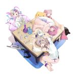  3girls :o aa-12 aa-12_(girls&#039;_frontline) aa-12_(smokeless_lollipop)_(girls&#039;_frontline) ankle_scrunchie arms_on_table bags_under_eyes bandaid bandaid_on_leg bangs barefoot black_bra black_panties blue_eyes blue_hair blush bong bow bowtie bra can candy carpet cat_pillow chouzetsusaikawa_tenshi-chan cocaine collar colored_inner_hair commentary credit_card cup drawfag drill_hair drinking_glass drugged drugs earrings english_commentary fang feet fetal_position food girls&#039;_frontline gloomy_bear gun hair_cones hair_ornament hairclip head_on_table highres hugging_own_legs idolmaster idolmaster_cinderella_girls jewelry lollipop long_hair long_sleeves lsd lying mug multicolored_hair multiple_girls needy_girl_overdose off-shoulder_shirt off_shoulder on_side on_table open_mouth packet panties pill pill_earrings pink_collar pink_eyes pink_hair platinum_blonde_hair purple_scrunchie sailor_collar saliva school_uniform scrunchie serafuku shirt short_hair shotgun side-tie_panties sidelocks sitting soles spill star_(symbol) star_hair_ornament stuffed_animal stuffed_toy t-shirt table tears teddy_bear tissue tissue_box twin_drills underwear very_long_hair weapon white_sailor_collar white_serafuku white_shirt yellow_bow yellow_bowtie yumemi_riamu 