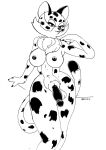  anthro balls breasts clawroline domestic_cat felid feline felis genitals gynomorph hi_res intersex kirby_(series) leopard mammal nintendo nipples pantherine penis solo spoogiehowl trans_(lore) video_games 