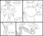  &gt;:) 2013 4_panel_comic 5_fingers ?! abdominal_bulge abs ambiguous_gender anthro areola arms_by_side athletic athletic_anthro athletic_male ball_bite ball_grab balls banding bare_skin belly biceps black_and_white black_border black_pupils blindfold body_part_in_mouth border castration chest_tuft claws comic consuming_genitalia countershade_belly countershading dialogue digital_drawing_(artwork) digital_media_(artwork) duo ears_outwards elastrator_band empty_scrotum encouragement english_text epididymis erection exclamation_point exposed_testicle eyebrows faceless_ambiguous faceless_character fangs felid feline feral finger_claws fingers forked_tongue frown fur furry_balls genital_mutilation genital_torture genitals glans gore hands_on_own_hips handwritten_text hard_vore holding_balls holding_object holding_scalpel humanoid_genitalia humanoid_hands humanoid_penis line_art lips machairodontine male mammal markings medical_instrument monochrome neck_tuft nipples numbered_sequence offscreen_male one_page_comic partial_speech_bubble pecs penis pivoted_ears prick_ears pubes puncture_wound pupils question raised_eyebrows realization reptile sabertooth_(anatomy) scales scalie scalpel scent_gland scenting scientific_instrument sequence severed_testicle shoulder_tuft simple_background slit_scrotum slithering smile smilodon snake soggy2002 speech_bubble spots spotted_markings standing stocky striped_markings stripes surgical_instrument sydion_(charn) testicle_in_mouth testicle_vore text thought_bubble tongue tongue_out tuft unaware unaware_prey urethra vore whiskers white_background wounded 