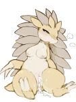  after_sex anthro bodily_fluids breasts claws cum female genital_fluids genitals hi_res mammal nintendo nipples nude pok&eacute;mon pok&eacute;mon_(species) pussy sandslash solo tenyati tongue video_games 