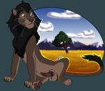  2022 aroused disney erection felid feline feral lion male mammal mrchocolate pantherine solo the_lion_king 