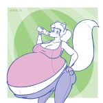  1:1 2021 anthro ashley_(satsumalord) belly big_belly big_breasts bodily_fluids bottomwear breasts butt canid canine clothing digital_media_(artwork) drinking female fingerless_gloves fox gloves hand_on_side handwear hi_res hyper hyper_belly hyper_pregnancy mammal pants pregnant satsumalord shirt sketch solo sweat topwear water_bottle 