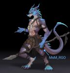  2021 alternate_version_at_source anthro athletic athletic_male blue_body blue_eyes blue_scales bone claws clothed clothing digitigrade hi_res holding_object holding_weapon jewelry male melee_weapon polearm purple_body purple_scales rope scales scalie scar skull solo spear spikes spikes_(anatomy) spots weapon white_body white_scales wrappings yi_feng 