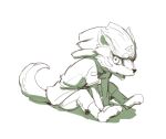  2014 anthro anthrofied canid canine canis clothing link_(wolf_form) male mammal nintendo open_mouth simple_background sitting solo the_legend_of_zelda video_games wolf yosino1985 