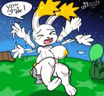  anthro being_held big_breasts big_butt bodily_fluids breasts butt celestial_being cosmic_fur dezmine21 digital_media_(artwork) female fur hi_res huge_breasts lagomorph leporid luma mammal mario_bros nintendo nipples nude open_mouth outside rabbit short_stack solo squirming star star_bunny super_mario_galaxy sweat sweatdrop text thick_thighs video_games 