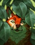  2022 brown_nose canid canine digital_media_(artwork) fox fur green_eyes katie_hofgard looking_at_viewer mammal orange_body orange_fur whiskers white_body white_fur 