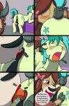  anal balls blush bodily_fluids bovid bovine brown_hair caluriri comic cutie_mark dock earth_pony equid equine female feral feral_on_feral friendship_is_magic genitals green_body hair half-closed_eyes hasbro hi_res horse kiss_mark kissing licking lipstick makeup male male/female mammal my_little_pony narrowed_eyes open_mouth oral penis pony raised_tail rimming saliva sandbar_(mlp) sex tail_grab text tongue tongue_out yak yellow_eyes yona_yak_(mlp) 