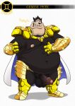  anthro armor balls cape clothing disney domestic_cat felid feline felis foreskin genitals goof_troop hi_res humanoid_genitalia humanoid_penis lovkuma male mammal nipple_piercing nipples overweight penis peter_pete_sr. piercing simple_background solo unconvincing_armor white_background 