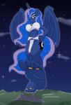  anthro anthrofied barefoot breasts city digit_ring equid feet female friendship_is_magic hi_res jewelry macro mammal my_little_pony nasiri_(artist) princess_luna_(mlp) ring soles solo toe_ring toes 