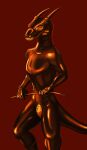  anthro bdsm bulge clothing crotchless_clothing dominant dominant_male dragon hi_res hood horn latex male master mitokep reptile riding_crop scalie simple_background slit solo standing whip 