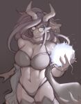  2022 annoyed annoyed_expression anthro big_breasts blue_eyes bra breasts cloak clothed clothing colored_sketch conditional_dnp dragon ear_piercing eyewear female glasses grey_background hair hi_res legwear long_hair looking_at_viewer magic magic_user navel panties piercing signature simple_background sketch skimpy solo thigh_highs underwear wyntersun yahime_(character) 