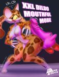 ambiguous_gender anthro big_breasts big_butt big_penis bodily_fluids breasts butt clawroline claws dialogue duck_lock duo felid female genitals hi_res kirby kirby_(series) leopard mammal nintendo pantherine penis shaking shocked_expression sweat thick_thighs trembling video_games wide_hips 