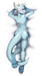  andromorph anthro bed body_pillow dakimakura_design dakimakura_pillow dakimakura_pose dakimakura_style furniture hi_res intersex kobold lying nude on_back pillow siamkhan solo 