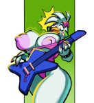  accessory anthro areola avian beak big_breasts bird blue_eyes bracelet breasts chicken clothed clothing colored_nails female five_nights_at_freddy&#039;s five_nights_at_freddy&#039;s:_security_breach galliform gallus_(genus) glamrock_chica_(fnaf) guitar hair_accessory hair_ribbon hi_res holding_musical_instrument holding_object holidays jewelry mammal musical_instrument nails nipples nondelismell phasianid pink_nipples plucked_string_instrument ribbons scottgames solo steel_wool_studios string_instrument valentine&#039;s_day video_games wardrobe_malfunction white_body 