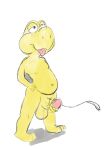  anthro balls belly bodily_fluids chubby_male cum cumshot dazed ejaculation erection genital_fluids genitals hi_res koopa koopa_troopa male mario_bros masturbation nintendo open_mouth penis reptile scalie slightly_chubby slightly_chubby_male solo tongue tongue_out turtle twerpishimp video_games 