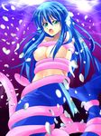  blue_hair breasts long_hair madou_monogatari mermaid monster_girl puyopuyo seriri tentacle 