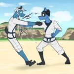  anthro anthrofied barefoot beach clothed clothing duo feet fight fuze hi_res hisuian_samurott impact_lines keikogi male martial_arts_uniform nintendo pok&eacute;mon pok&eacute;mon_(species) pok&eacute;morph punch regional_form_(pok&eacute;mon) riolu seaside sportswear video_games violence 