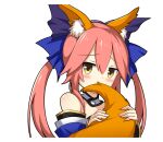  1girl animal_ear_fluff animal_ears bare_shoulders blue_kimono blue_ribbon blush detached_sleeves embarrassed eyebrows_visible_through_hair fate/extella fate/extella_link fate/extra fate/extra_ccc fate/grand_order fate_(series) fox_ears fox_girl fox_tail hair_ribbon japanese_clothes kimono long_hair pink_hair rhy1356 ribbon shy simple_background solo split_ponytail tail tamamo_(fate) tamamo_no_mae_(fate/extra) transparent_background yellow_eyes 