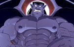  abs anthro biceps bodily_fluids disney gargoyle gargoyles goliath_(gargoyles) hair humanoid male moon muscular muscular_anthro muscular_male nipples pecs purple_body solo sweat teeth thymilph white_eyes wings 