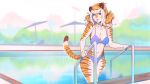  16:9 clothing felid female hi_res luxarman mammal pancake_(character) pantherine swimwear tiger widescreen 