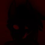  black_and_red canid canine canis demon distant_owl female female/female hair helluva_boss humanoid loona_(helluva_boss) mammal monochrome solo wolf 