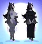  absurd_res anthro balls big_breasts breasts clothing equid equine genitals gynomorph hi_res horn intersex legwear littlesheep mammal nude penis thigh_highs unicorn wide_hips 