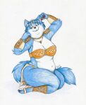  anthro breasts canid canine cleavage clothed clothing female fox krystal lilbluefoxie mammal nintendo solo star_fox video_games 