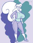  2016 anthro big_breasts bottomwear breasts clothing digital_media_(artwork) female footwear hair hand_on_hip huge_breasts jacket mammal pants rodent satsumalord sciurid shane_(satsumalord) shirt shoes sketch sneakers solo topwear 