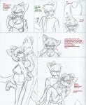  anthro big_breasts blush bottomwear breasts canid canine clothing comic disney duo female fox hi_res invalid_tag legwear male male/female mammal maxine_boulevard nick_wilde pace-maker shirt shy sketch skirt thick_thighs thigh_highs topwear zootopia 