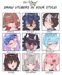  3boys 6+girls absurdres akii_(vtuber) androgynous animal_ears black_hair blue_eyes blue_hair blush brown_eyes brown_hair demon demon_boy demon_horns dog_boy dog_ears dragon_girl dragon_horns earrings edinwolf fox_ears fox_girl goggles grey_hair highres horns indie_virtual_youtuber jewelry ken_majin maewaii miunee mouse_ears mouse_girl multicolored_hair multiple_boys multiple_girls nezumi_mimaru one_eye_closed pale_skin pink_hair pointy_ears purple_eyes purple_hair scar scar_on_face sharp_teeth shosagi skaya_(vtuber) smile taika_(vtuber) teeth vampire vdonburi virtual_youtuber white_hair wolf_ears wolf_girl yellow_eyes zekken_q 