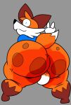  anthro balls big_butt butt canid canine fox genitals hi_res looking_at_viewer male mammal short_stack solo superiorfox_(superiorfoxdafox) thick_thighs wide_hips 