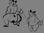  anthro balls big_butt butt canid canine fox genitals hi_res male mammal penis solo superiorfox_(superiorfoxdafox) twerking weepeeman1 