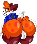  anthro anus balls big_butt butt canid canine fox genitals hi_res looking_at_viewer male mammal smug solo superiorfox_(superiorfoxdafox) 