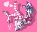  absurd_res clothing girly hi_res lagomorph legwear leporid mammal paws rabbit simple_background stockings 