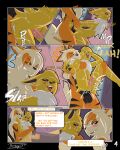 anthro arcanine balls black_sclera blush bodily_fluids clenched_teeth clothing cole_kennecott comic crop_top cum cum_in_ass cum_inside cum_on_balls cum_on_chest cum_on_face cum_on_penis cum_on_self cupping_chin dancing duo eevee eeveelution exhibitionism from_behind_position genital_fluids genitals group hi_res holding_chin holding_wrist jolteon male male/male nintendo on_lap penis pok&eacute;mon pok&eacute;mon_(species) public public_nudity public_sex purple_eyes raised_leg sex sex_club shirt sitting_on_lap solo starry_eyes striker_(shizari) strobe_lights teeth thibbycat tongue tongue_out topwear video_games yellow_eyes 
