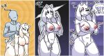  2022 absurd_res anthro big_breasts breasts digital_drawing_(artwork) digital_media_(artwork) female fur genitals growth hi_res human male male/female male_to_female mammal nipples nude pussy sequence shaded shadyshadsie simple_background solo suit_transformation toriel transformation undertale undertale_(series) video_games white_body white_fur 