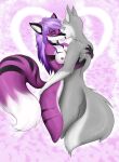  &lt;3 alternate_version_at_source anthro canid canine canis collar domestic_dog duo embrace eyes_closed female fox fur furry grey_body grey_fur hair hug husky invalid_background kissing_cheek male male/female mammal markings nipples nordic_sled_dog pink_body pink_fur purple_hair romantic romantic_couple selene_leni spitz spot_(character) tail tongue tongue_out unknown_artist white_body white_fur 