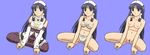  black_hair bra cleric highres japanese_clothes lingerie long_hair long_image miko nude panties pussy ryuna sega shining_(series) shining_tears uncensored underwear wide_image 