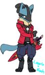  canid canine canis clothing domestic_dog ferrissimulator lucario male mammal melee_weapon nintendo pok&eacute;mon pok&eacute;mon_(species) solo sword tagme video_games weapon xenoblade xenoblade_chronicles_3 