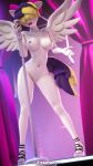  3d_(artwork) absurd_res anthro anthrofied breasts clothing digital_media_(artwork) equid equine female footwear footwear_only friendship_is_magic genitals hair hair_over_eyes hi_res mammal microphone mostly_nude my_little_pony my_little_pony:_the_movie_(2017) pegasus pussy shoes shoes_only solo songbird_serenade_(mlp) steamyart wings 